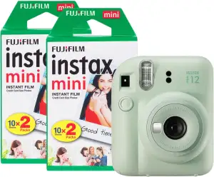 Fujifilm Instax Mini 12 Sofortbildkamera mit 40 Aufnahmen, Minzgrün