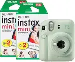 Fujifilm Instax Mini 12 Sofortbildkamera mit 40 Aufnahmen, Minzgrün