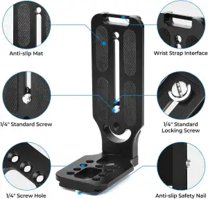 CAMOLO Quick Release L-Halterung Arca Swiss,DSLR Kamerahalterung L-Bracket Verti