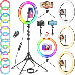 11.5 Zoll Ringlicht mit Stativ Handy, Tisch LED Ring Light Kamera Handystativhal