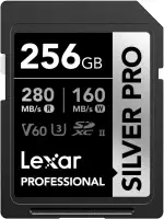 Lexar SILVER PRO SD Karte 256GB, UHS-II SD Speicherkarte, V60, U3, C10, bis zu 280MB/s Lesen, 160MB/s Schreiben, SDXC-Karte für DSLR/Kamera/Fotografen/Videofilmer/Enthusiasten (LSDSIPR256G-BNNAA)