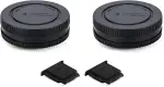 2 Stück E-Mount Gehäusedeckel & Objektivdeckel (hinten) Kit für Sony A6700 A6600 A6500 A6400 A6300 A6100 A6000 ZV-E10 ZV-E1 A7C 7CR A7 II III IV V A7R A7RII A7RIII A7RIV A7RV A7S A7SII A9 A1 und mehr