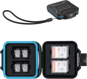 JJC Speicherkarten Hülle Schlanker Halter für 4 SD SDXC SDHC und 8 Micro SD Micro SDXC Micro SDHC...