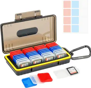 Kiorafoto SD Karten Aufbewahrung Mit 36 Pack 3 Farben Klarer Plastik Case für SD