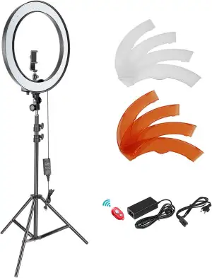 NEEWER 18 Zoll SMD LED Ringlicht dimmbares Beleuchtungsset mit 78.7" Lichtstände