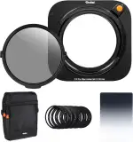 Rollei Filterhalter Starter-Set MK 3. Rechteck-Filterhalter inkl. magnetischem CPL Filter, Adapterringen von 52 bis 82mm,Filtertasche und 100mm Soft GND8 Filter.