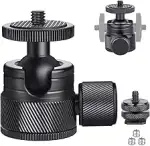 Mini-Kugelkopf, ARTCISE Ganzmetall-Mini-Stativ-Kugelkopf mit Abnehmbarer 1/4-Blitzschuhhalterung ...