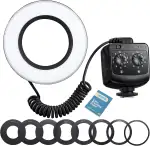 GODOX RING72 Makro-LED-Ringlicht Flexible 360° Drehbare Beleuchtung Halblicht Oder Volllicht, 5600K Geeignet für Nahaufnahmen von YouTube, Videos und Porträtobjekten