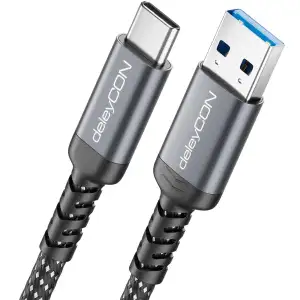 deleyCON 2m USB-A auf USB-C Kabel USB 3.0 5Gbps (USB 3.2 Gen1) Ladekabel Datenka