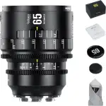7artisans 65 mm T2.9 Makro 2X Infinte-Serie, manuelles Vollformat-Prime-Cine-Objektiv mit großer Blende, kompatibel mit spiegellosen Kameras der Serien Sony E-Mount FX3,FX30,A1,A9,A7m,A7r,A7s,A7c