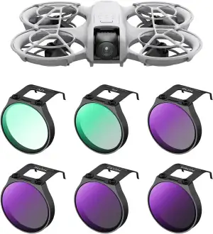 K&F CONCEPT ND & CPL Filter Set Kompatibel mit DJI NEO, 6 stück Filter UV, CPL, 
