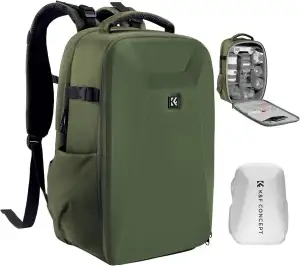 K&F CONCEPT Kamerarucksack Fotorucksack mit Hartschale Kameratasche mit 15,6-Zol