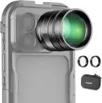 NEEWER 2X Konverter mit 200mm und 300mm Makroobjektiven nur für Handykameras Teleobjektiv, 7 Elemente in 5 Gruppen, 17mm Gewinde kompatibel mit iPhone Android Samsung Xiaomi Handykäfig/hülle, LS-79