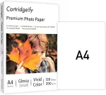 Hochglänzend Fotopapier DIN A4, 200 g/m², 120 Blatt, Hochweiß, für Canon HP Epson Brother Tintens...