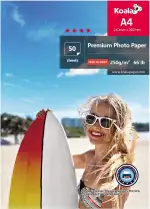 KOALA Glänzendes Inkjet Fotopapier, DIN A4, 250g/m², 50 Blatt, mit Premium Hochglanz Advanced Kun...