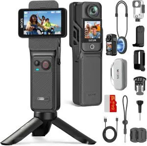 SJCAM C400 Vlogging Camera 4K Videokamera,64GB,7 Stunden Akku und 6 Achsen Bilds