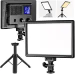 NEEWER 9" LED Videolicht Panel dimmbares weiches Licht für DSLR Kamera mit Mini Stativ 4000mAh Akku USB Type C Anschlüsse 3200K~5600K CRI95+ 600Lux Fotografie Videoaufzeichnung Live Streaming NL-116AI