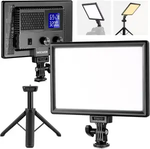 NEEWER 9" LED Videolicht Panel dimmbares weiches Licht für DSLR Kamera mit Mini 