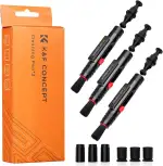 K&F CONCEPT 3er-Packung Objektiv Reinigungsstift Weiche Spezial Reinigung Reinigungspinsel für Digitalkamera-Reinigung zur Reinigung von Objektiv, Linsen, Filter, Kamera, DSLR, Optik