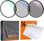 K&F CONCEPT 67mm Filterset MC UV Filter+ Polfilter (CPL)+ Graufilter mit Fester Dichte(ND4)（Nano-...