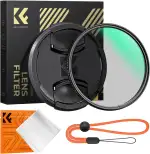 K&F CONCEPT Filter 77mm Polfilter CPL HD Optisches Glas mit Multi-Nano-Beschichtung mit Objektivdeckel, Filter+Objektivdeckel Kit (Nano-Xcel)