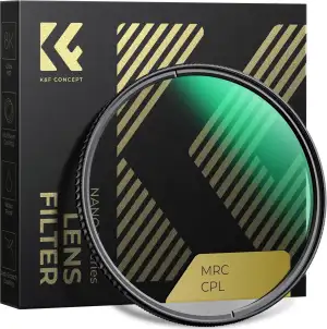 K&F CONCEPT Polfilter 105mm CPL für tiefere Farben, Reduzierung von Blendung und