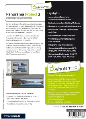 Whatsmac Panorama Project 2: Professionelles Stitchen von Einzelaufnahmen für fa