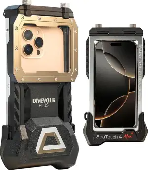 DIVEVOLK Unterwasser-Fotografie Seatouch 4 Max Plus Unterwassergehäuse für iPhon