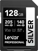 Lexar Silver SD Karte 128GB, UHS-I SDXC Card 205 MB/s Read Speed, 140 MB/s Write Speed, V30, U3, ...