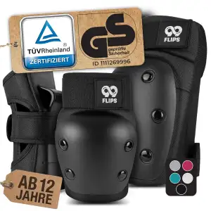 99FLIPS Inliner Schoner Erwachsene mit GS [6er Set] DIVE - L in Schwarz - Schone