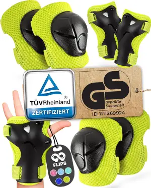 99FLIPS Schoner Inliner Kinder 3-12 Jahre - TÜV Rheinland GS Zertifizierung - Fl